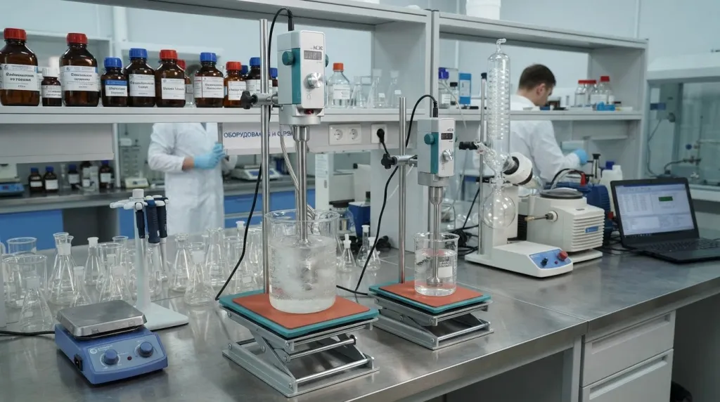 Гомогенизатор высокого сдвига AE30 1350 Вт на штативе Гомогенизатор высокого сдвига AE30 1350 Вт на штативе